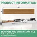 54 Sq.Ft. Peel and Stick Vinyl Floor Tiles 36" x 6" Wood Look Planks, 36 Pack Waterproof Self-Adhesive Flooring Tiles, DIY for Renter, Kitchen, Living Room, RV, Burlywood