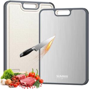 Sumzzz Titanium Cutting Board for Kitchen, Cutting Board Double Sided Food Grade, Pure Titanium/PP, Easy to Clean Large Size 1610