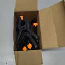 12 Pack Plastic Spring Clamps, 3.5inch Small Heavy Duty Clips for Crafts, Backdrop Stand, Woodworking, Photography Studios (Black)