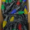 2 Pack C6 Christmas Lights Outdoor Indoor, Total 200 LED 66 FT Connectable Christmas String Lights with Timer & 13 Modes, Waterproof Twinkle Light for Xmas Tree Party Wedding Decorations (Multicolor)