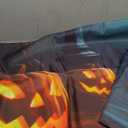 Happy Halloween Banners-70x35 Inch Orange And Black Yard Sign, Halloween Party Decorations Indoor and Outdoor (107, 70 * 35IN)