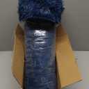 Bedsure Calming Cat Beds for Indoor Cats - Small Cat Bed Washable 20 inches, Anti-Slip Round Fluffy Plush Faux Fur Pet Bed, Fits up to 15 lbs Pets, Navy