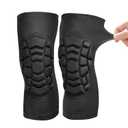 Volleyball Knee Pads, Breathable Pro-Level Protection Padded Knee Sleeves for Men Women Youth Adult Girls Boys, Knee Protector Pads for Wrestling Basketball Soccer Construction Gardening MTB Black/XL