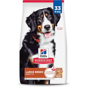 Hill's Science Diet Large Breed Adult Dry Dog Food 1-5, Quality Protein for Joint Support & Lean Muscles, Lamb & Brown Rice Recipe, 33 lb. Bag