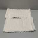 decorUhome Cozy Faux Fur Spring Throw Pillow Covers 18x18 Set of 2 Decorative Soft Plush Striped Modern Farmhouse Boho Couch Pillow Cases with Velvet Back for Sofa Bed Living Room, Cream White