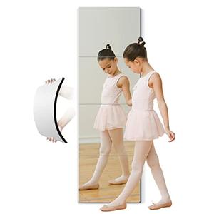 Full Length Mirror for Kids Safety Shatterproof Mirror, Plastic Wall Mirrors, Made Of Acrylic Plexiglass Mirrors, 3Pcs 12"x12", Long Bedroom Door Closet Mirror's, Workout For Home Gym Body Mirror's
