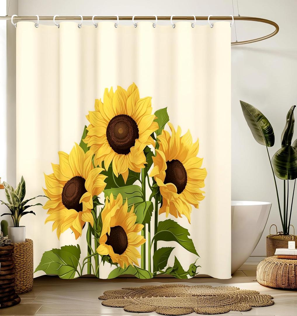 Shower Curtain for Bathroom Stall Modern Cute Aesthetic Washable Decorative Girly Waterproof Unique Seashell Elegant Girls Chic Print Design Teen Women Cortinas de Bao Bathtub 72 x72 Inch
