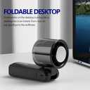 Portable Foldable Handheld Fan, Adjustable mini Fan Speed (1-100), 3600mAh Rechargeable Battery, Suitable for Outdoor Travel Camping Cooling Handheld (Black)