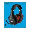 Logitech G332 Wired Gaming Headset, Stereo Audio, 50 mm Audio Drivers, 3.5 mm Audio Jack, Flip-to-Mute Mic, Rotating Ear Cups, Lightweight, PC/Mac/Xbox One/PS4/Nintendo Switch - Black/Red