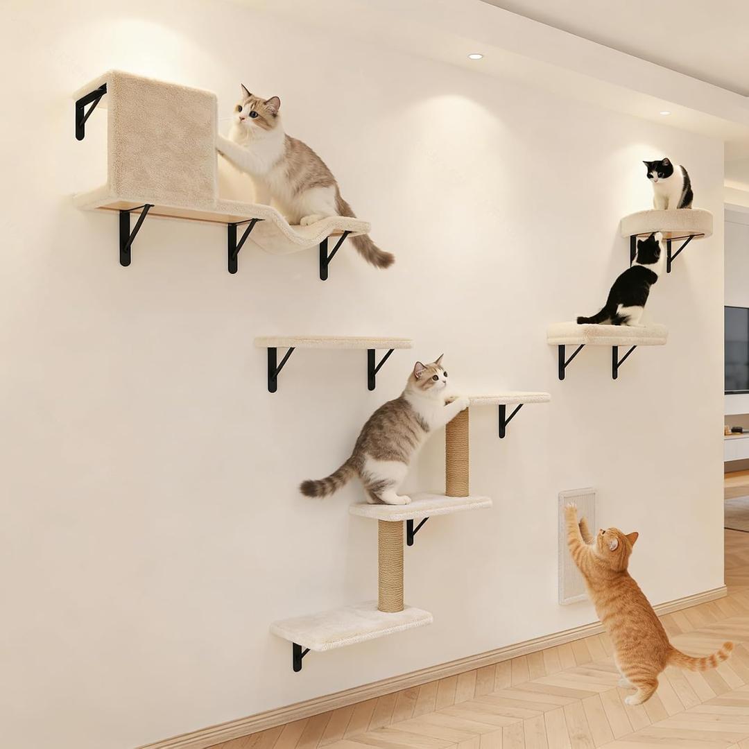 Cat Wall Shelves, 10 PCS Cat Wall Furniture System for Large Cats