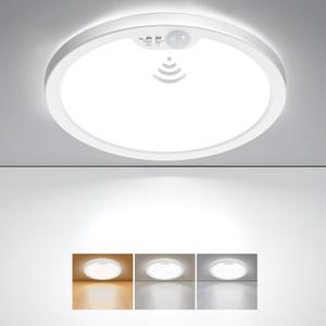 BLNAN Motion Sensor Ceiling Light Wired, 12 Inch 3000K 4000K 5000K Selectable LED Flush Mount Light Fixture, Motion Activated Light with Timer for Hallway Stair Walk-in Closet, Non-Dimmable