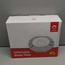 QPAU 44 Snow Tube with Backrest  Heavy Duty Inflatable Sled 500 lbs Capacity with Cover, Handles & Tow Rope, Snow Tubing Sleds for Kids & Teens, Portable Air Sled with Fast Valve