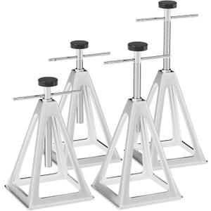 RVGUARD RV Stack Jacks 4 Pack, Aluminum Stabilizer Jacks for RV Trailer Camper, Single Support Up to 6000 Lbs, Adjustable from 11" to 17"
