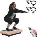 Natini Vibration Plate Exercise Machine - Power Vibrating Plate for Lymphatic Drainage,Whole Boday Workout Machine for Women Weight Loss Home Fitness,350LBS Capacity