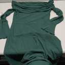 KUTUMAI Women Off Shoulder Bodycon Maxi Dress Long Sleeve Mesh Ruched Party Formal Wedding Guest Dresses (Large, Dark Green)