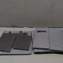 4 Packs Letter Size File Organizer, File Folders Organizer, Fabric Storage Box, Collapsible Paper Organizer with Metal Handle, Smooth PVC Rails, Only Box (Gray)