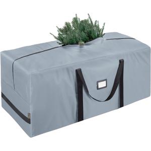BALEINE 7.5 ft Christmas Tree Storage Bag, Heavy Duty 900D Oxford Fabric with Reinforced Handles and Dual Zippers Wide Opening, Extra Large Storage Container for Trees and Decorations (Grey)