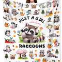 Raccoon Blanket Gifts for Girls Women Ultra Soft Flannel Raccoon Throw Blanket Cute Raccoons Lovers Gifts Birthday Decor for Kids Stuff 50"x40"