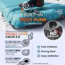 ZOOOBELIVES Inflatable Camping Sleeping Pad, 4-Inch Thick Full Air Support, No Bottoming Out for Side Sleepers, Camping & Backpacking Mattress with Built-in Foot Pump, Durable & Compact Airlive2000