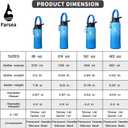 Farsea Insulated Water Bottle With Paracord Handle, Protective Silicone Boot and 2 Lids (Straw Lid & Spout Lid), Stainless Steel Water Bottle Wide Mouth, Double Wall Sweat-Proof BPA-Free, 24 oz