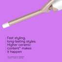 Conair Double Ceramic -Inch Curling Iron, -Inch Barrel Creates Spiral Curls, Hair Curler for Use on Short to Medium Hair, White/Rose Gold