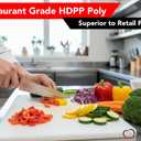 2 x Commercial Grade Plastic Cutting Board 18 x 12 x 1/2 Thick High Density White Poly, NSF Certified and Dishwasher Safe for Food Service