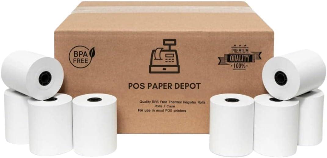 2 5/16" x 400' Gas Station Thermal Receipt Paper Rolls (24 Rolls) - Pay At Pump. Compatible with Dresser Wayne, Gilbarco, VeriFone Ruby, Speedpass, Vista and Other POS Systems.