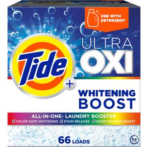 Tide Ultra Oxi Whitening Boost, All in One Laundry Booster, Color Safe Whitening, Stain and Odor Fighter, 66 Loads, 57 oz (57 Ounce (Pack of 1))