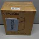 CEROELDA Small Bathroom Trash Can with Lid Soft Close-5L/1.3 Gal Stainless Steel Garbage Can-Step Pedal Wastebasket Slim Trash Bin for Office, Bedroom, Toilet, Live Room-White