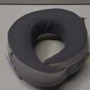 Skechers Men's Memory Foam Neck Pillow, Comfortable & Breathable Travel Pillow,Neck Pillow Airplane for Travel, Car Rides, Home, and Office Use, Ergonomic Design for Men and Women,Grey