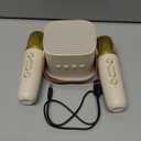 Mini Karaoke Machine Microphone,Fun Toys Christmas Birthday Gifts for Adult Kids/Toddler Boys Girls 3 4 5 6 7 8 9 10 11 12+,Portable Bluetooth Speaker with 2 Wireless Microphone