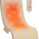 Heycool Massage Mat Full Body, Back Massager with Heat and Vibration, Massage Chair Pad, 10 Vibration Motors, 2 Heating Levels, Foldable, Gifts