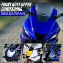 Motorcycle Headlight Holder Cover Front Head Cowl Upper Nose Housing Fairing Cover compatible for YA&MA&HA YZF-R3 YZF R25 YZFR3 YZFR25 2019-2024 (Gloss Black)