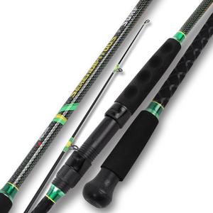 Fiblink 2-Piece Surf Spinning/Casting Fishing Rod, Carbon Fiber Fishing Rod 9"