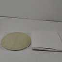 Geosar 100 Pcs Disposable Paper Placemats Cotton Woven Look 13'' Round Placemats Rustic Disposable Table Pads Bulk for Dining Table Decoration Birthday Wedding Bridal Baby Shower Party(Light Green)