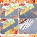 Moxweyeni 2 Sets 40" Fall Decorative Yard Signs with Stakes, Plastic Sunflowers Pumpkins Garden Yard Stake Decor for Home Lawn Pathway Front Door Fall Harvest Thanksgiving Standing