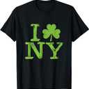 I Shamrock NY Irish T-shirt T-Shirt Black, L