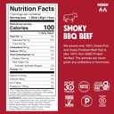Chomps Grass-Fed and Finished Smoky BBQ Beef Jerky Snack Sticks 10-Pack - Keto, Paleo, Whole30, 10g Lean Meat Protein, Gluten-Free, Zero Sugar Food, Non-GMO