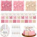 Demissle 20 Pcs Baby Shower Soap Favors Wildflowers Baby Shower in Bloom Flower Bath Soap Gift Set with White Greeting Card Handmade Gifts for Guests Decorations Supplies(Classic Color,Classic Style)