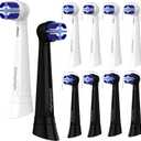 10 Pack iO Toothbrush Replacement Heads Compatible with Oral-B iO Series, Fit for iO 3/4/5/6/7/8/9/10 Electric Toothbrush, White 5-Pack + Black 5-Pack