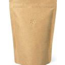 50 Counts High Barrier Natural Kraft Paper Stand up Zipper Coffee Pouch Bag with One Way Degassing Valve (50, 16 OZ/1 LB/454500 Gram)
