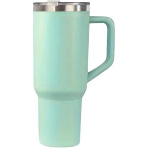 40oz Vacuum Insulated Tumbler - Large Capacity Stainless Steel Coffee Cup with Comfortable Handle, Perfect for Outdoor Camping, Driving, and Car Travel, Ideal Gift for Men and Women,Green