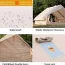 Inflatable Camping Tent with Hand Pump Waterproof Outdoor Blow up Tent 2-8 Person Oxford 4 Season Glamping Air Tent Cabin House with Mesh Windows & Door
