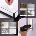 Paper Towel Holder Under Cabinet - Wall Mount & Self-Adhesive, Black Stainless Steel, Hanging Paper Towels Holder for Kitchen & Bathroom, Strong Stick-On or Screw Mount Kitchen Paper Towel Rack