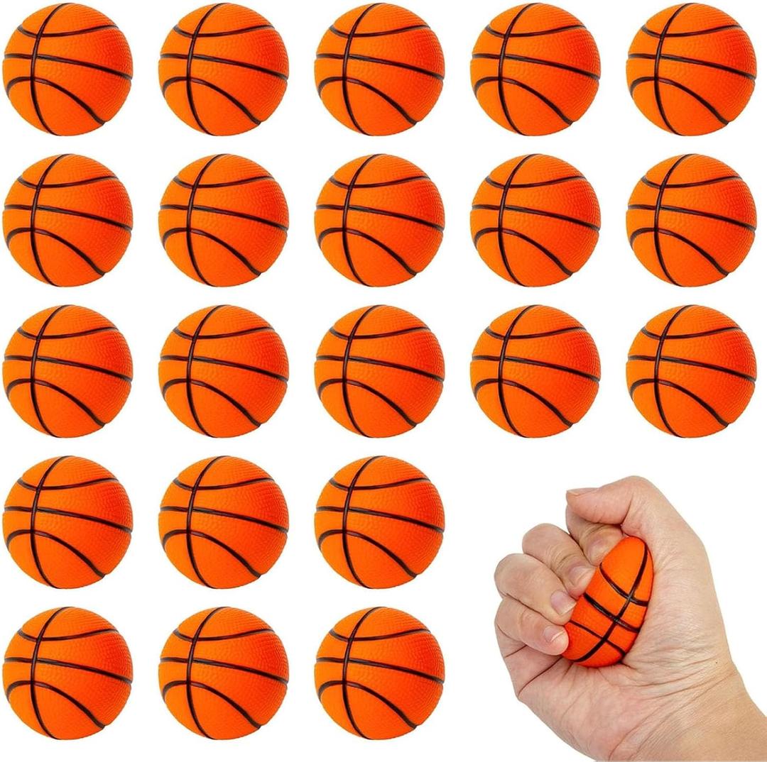 40PCS Mini Basketball Stress Ball for Kids and Adults, 2 Inch