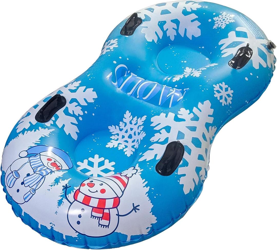 DIMAR GARDEN 47" Snow Tube Inflatable Snow Sled with Heavy Duty PVC and Handles