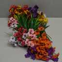 24 Bundles Artificial Flowers for Outdoors/Indoors, Fake Flowers Plants for Indoor Outside Garden Porch Window Box Home Wedding Farmhouse(8 Color)
