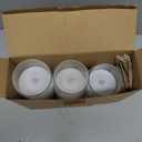 Amagic Glass Flameless Candles with Remote, Battery Operated Candles with Timer, Real Wax LED Pillar Candles with Flickering Flame for Home Wedding Fall Decor, White, Set of 3