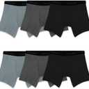 Fruit of the Loom mens 4-way Stretch Boxer Briefs | Lightweight & Moisture Wicking Underwear | Long Leg, Regular Leg & Trunk
