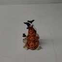 Hodao Halloween Pumpkin Decorations with Light Handmade Pumpkin Ornaments for Halloween Decor Fall Thanksgiving Tabletop Decorations Indoor Outdoor Porch Decor, Orange